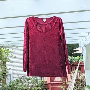 Velvet Long Sleeve Shirt
